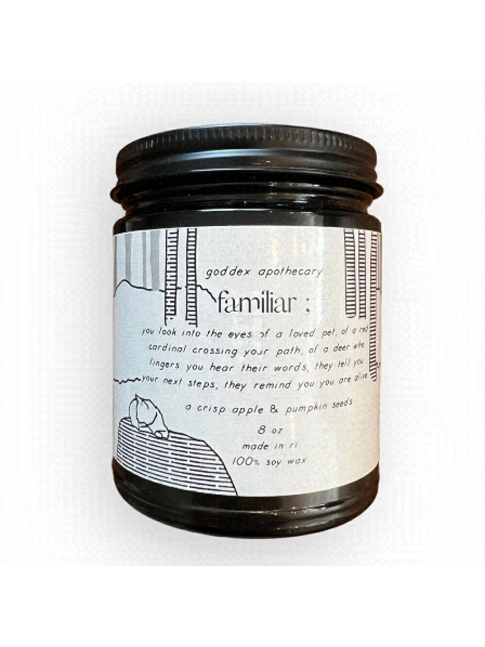 (2 for 20$)New-Familiar crisp apple and pumpkin seed soy candle